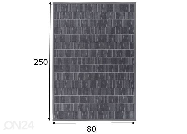 Narma smartWeave® vaip Kursi grey 80x250 cm mõõdud