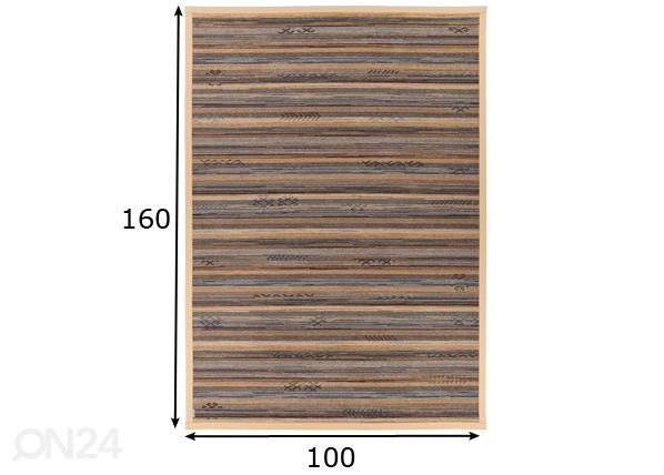 Narma smartWeave® vaip Liiva gold 100x160 cm mõõdud