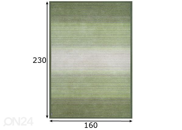 Narma smartWeave® vaip Moka olive 160x230 cm mõõdud