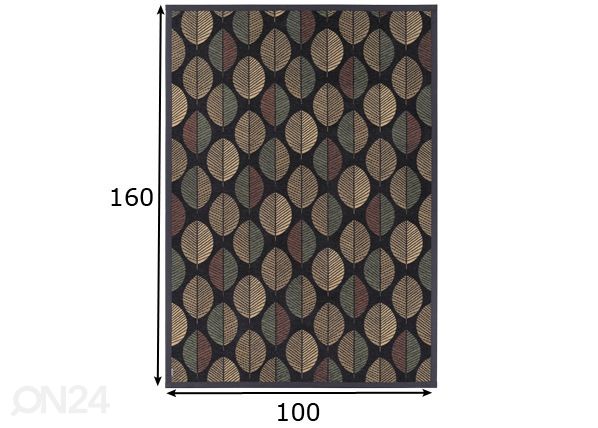 Narma smartWeave® vaip Pärna carbon 100x160 cm mõõdud