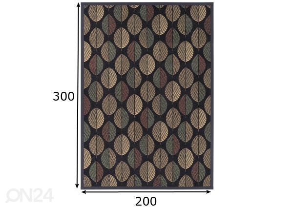 Narma smartWeave® vaip Pärna carbon 200x300 cm mõõdud