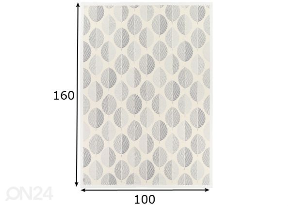 Narma smartWeave® vaip Pärna white 100x160 cm mõõdud