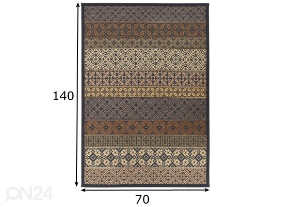 Narma smartWeave® vaip Tidriku gold 70x140 cm mõõdud