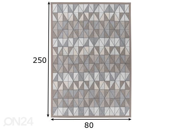 Narma smartWeave® vaip Treski linen 80x250 cm mõõdud