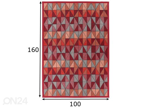 Narma smartWeave® vaip Treski red 100x160 cm mõõdud