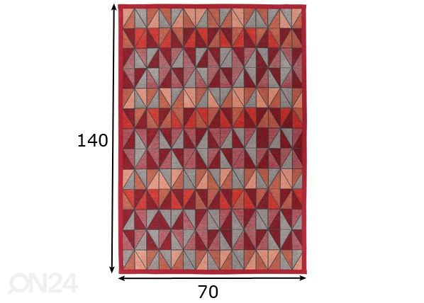 Narma smartWeave® vaip Treski red 70x140 cm mõõdud