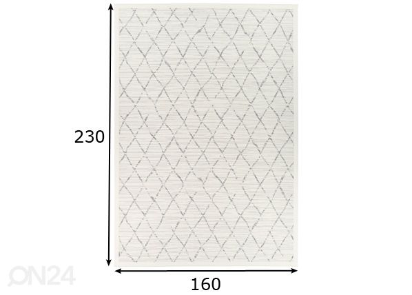 Narma smartWeave® vaip Vao white 160x230 cm mõõdud