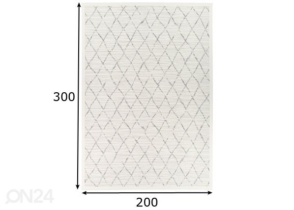 Narma smartWeave® vaip Vao white 200x300 cm mõõdud