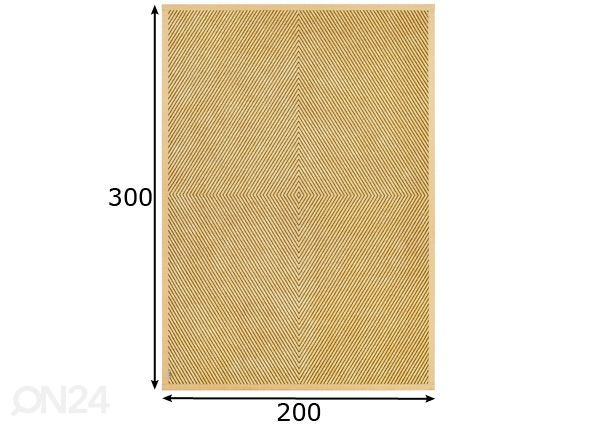 Narma smartWeave® vaip Vivva gold 200x300 cm mõõdud