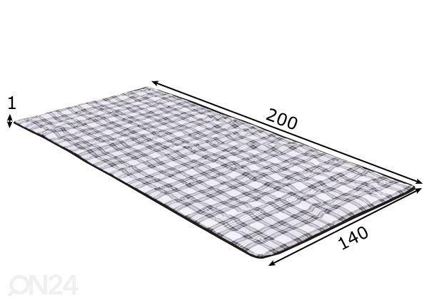 Niiskuskattetekk 140x200 cm mõõdud