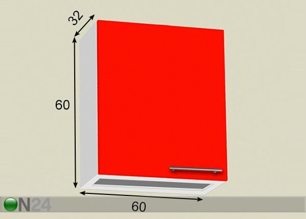 Nõuderestikapp 60 cm mõõdud