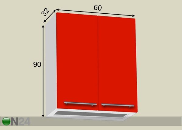 Nõuderestikapp 60 cm mõõdud