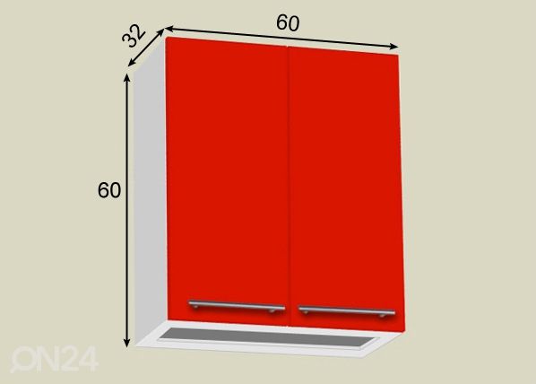 Nõuderestikapp 60 cm mõõdud