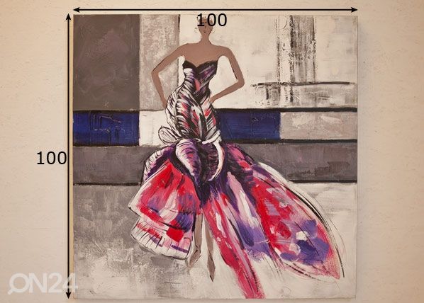 Õlimaal Catwalk 100x100 cm mõõdud