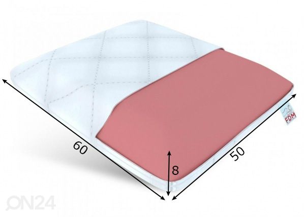 Ortopeediline padi 50x60x8 cm mõõdud