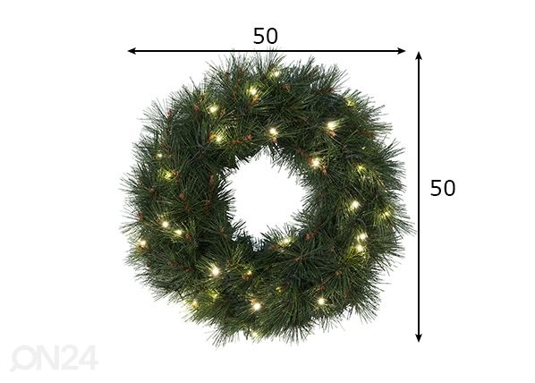 Pärg Pine LED tuledega Ø50 cm mõõdud