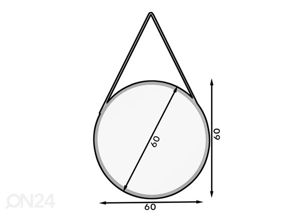 Peegel 60 cm mõõdud