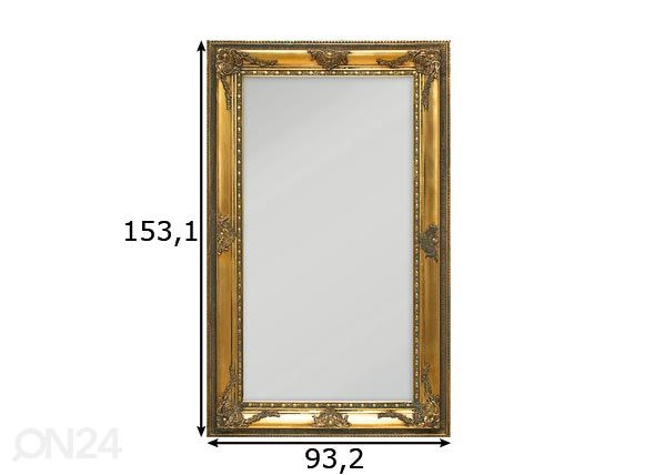 Peegel Gold 93,2x153,1 cm mõõdud