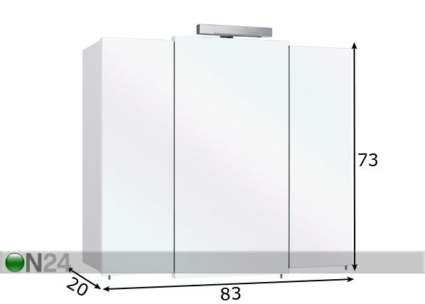 Peegelkapp 13-II 83 cm mõõdud