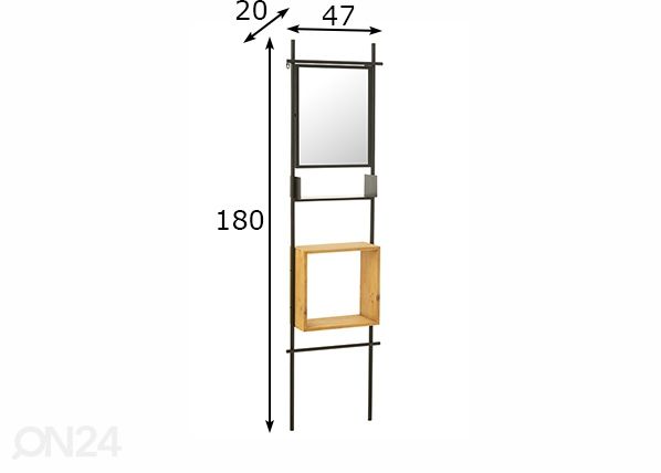 Peegliga seinariiul Tina 47 cm mõõdud