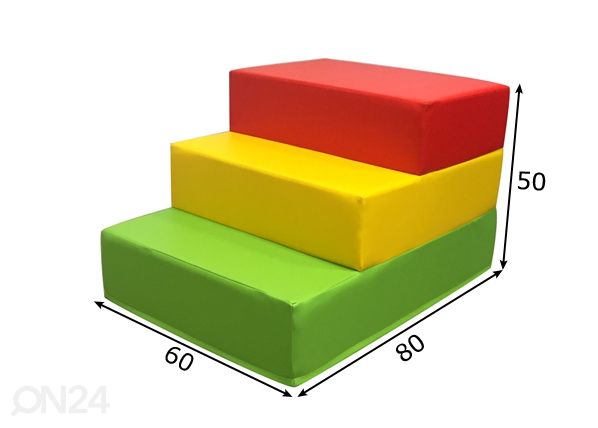 Pehmed moodulklotsid Stairs 3 mõõdud