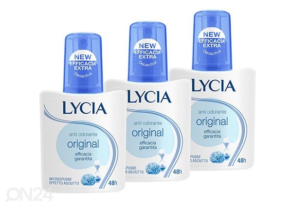 Pihustiga deodorant Lycia Original 3x75 ml