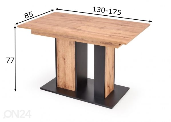 Pikendatav söögilaud 130/175x85 cm