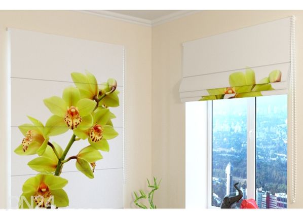 Pimendav Rooma kardin Light Green Orchid 60x60 cm