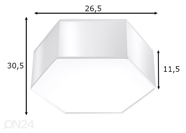 Plafoon Sunde 11, valge mõõdud