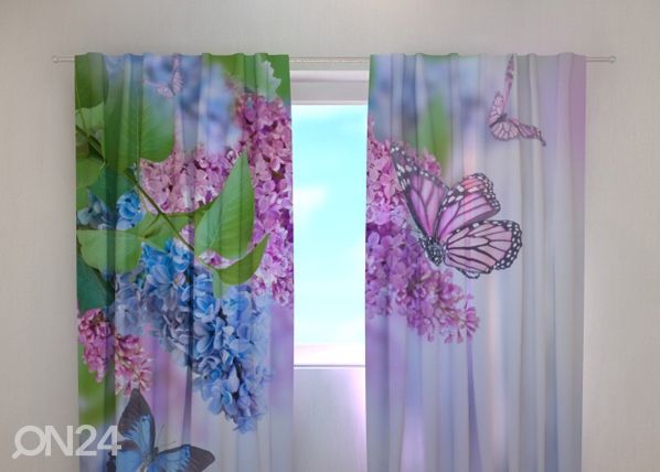 Poolpimendav kardin Lilac and butterflies 240x220 cm