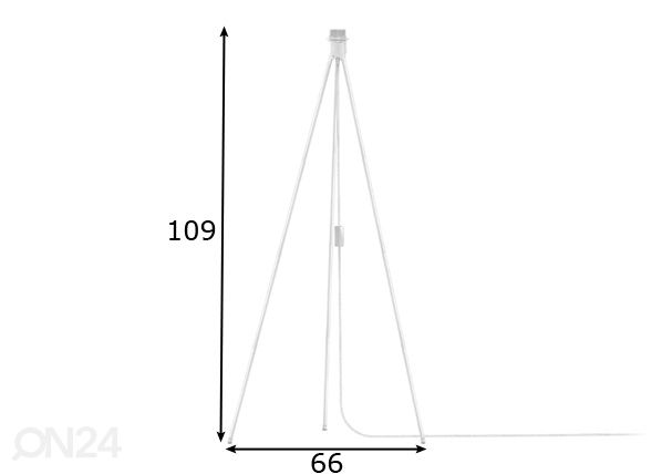 Põrandalambi jalg Tripod mõõdud