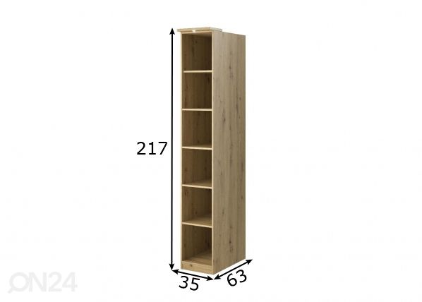 Raamaturiiul 35 cm mõõdud