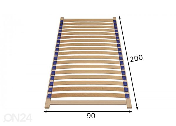 Raamiga voodipõhi Ethna 90x200 cm mõõdud