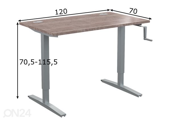 Reguleeritav kontorilaud Xten-Up 120 cm mõõdud