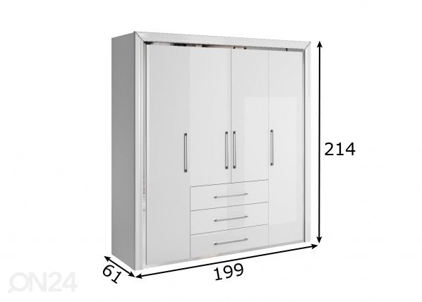 Riidekapp 199 cm mõõdud