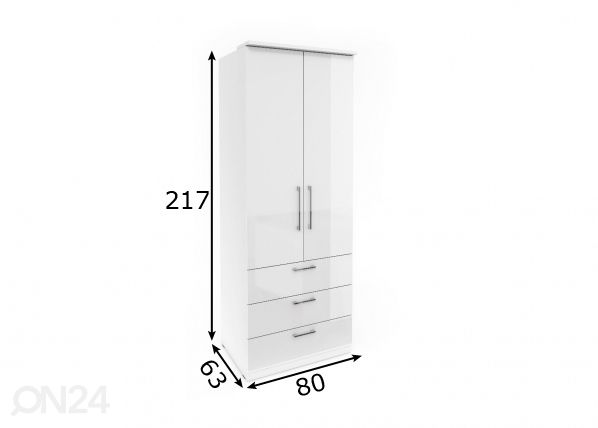 Riidekapp 80 cm mõõdud