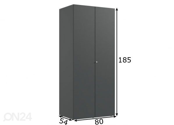 Riidekapp MRK 669 80 cm mõõdud