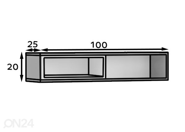 Riiul 100 cm mõõdud