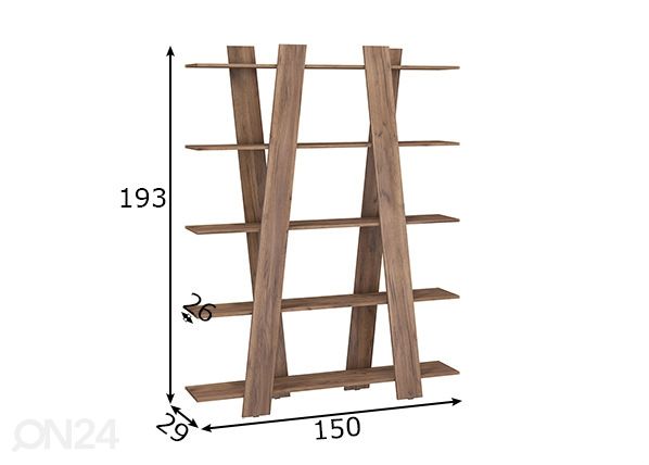 Riiul 150 cm mõõdud