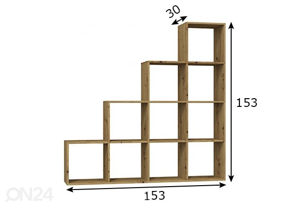 Riiul 153 cm mõõdud