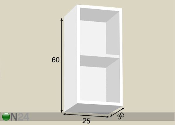 Riiul 25 cm mõõdud