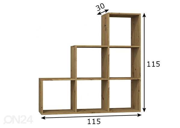 Riiul Happy 115 cm mõõdud