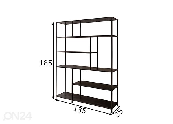 Riiul Slim Line 135 cm mõõdud