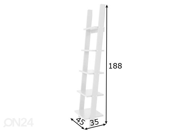 Riiul Strada valge 45 cm mõõdud