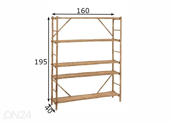 Riiul Tiki 160 cm mõõdud