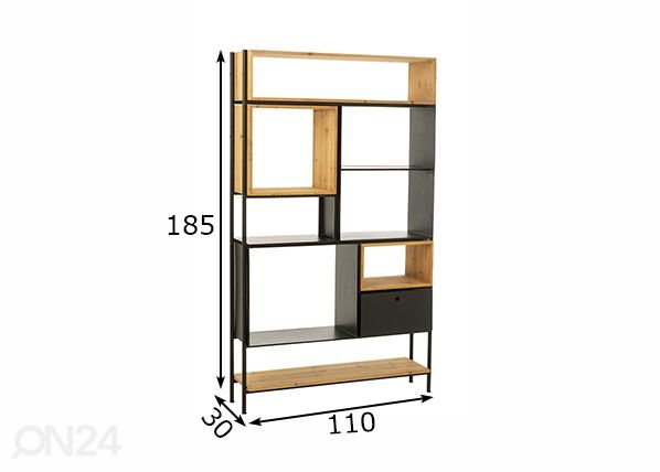 Riiul Tina 110 cm mõõdud