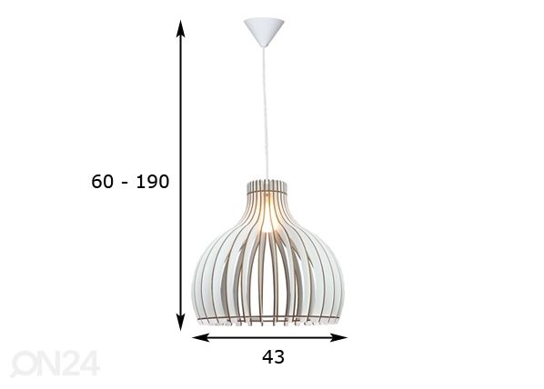 Rippvalgusti Orsa - Ø 43 cm mõõdud