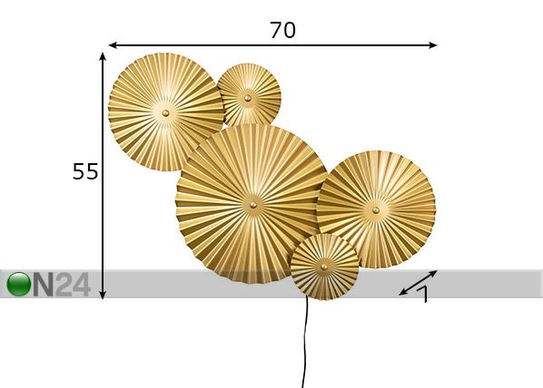 Seinalamp Omega LED mõõdud