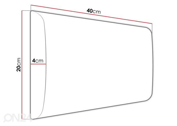 Seinapaneel kangaga 40x20 cm mõõdud