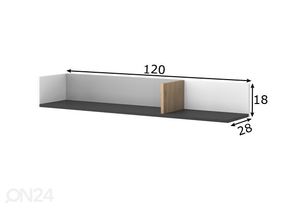 Seinariiul 120 cm mõõdud